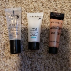 Lancome has not been used. Smashbox used once